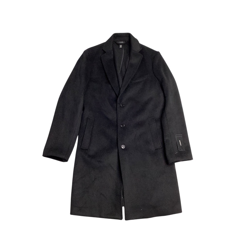 Alfani Mens Overcoat Coat Medium Black Solid