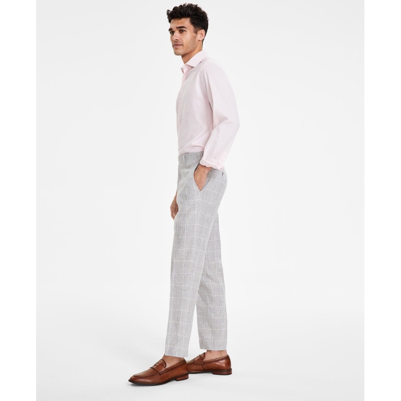 Bar Iii Mens Slim fit Dress Pants 32 / 30 Grey Plaid