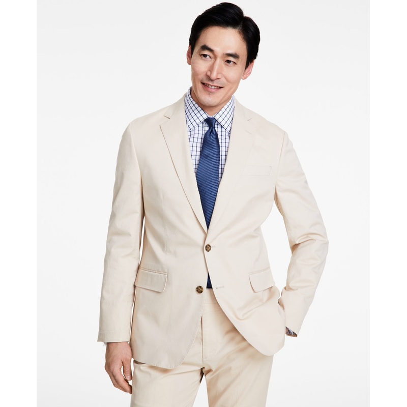 Brooks Brothers Mens Regular fit Sport Coat Blazer 38 R Beige Solid Stretch