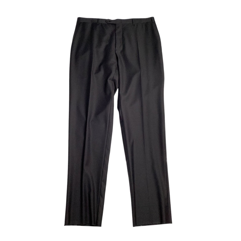 Canali Mens Regular fit Siena Dress Pants 36 Black Solid Stretch