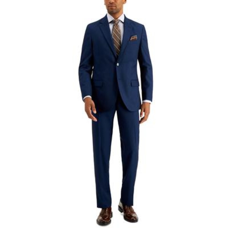 Nautica Mens Modern fit 2 Piece Suit 36 R / 30 Waist Blue Stretch