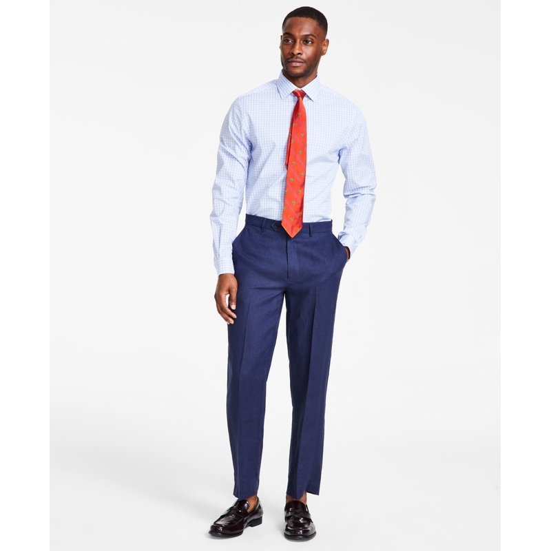Nautica Mens Modern fit Dress Pants 33 / 32 Blue Solid