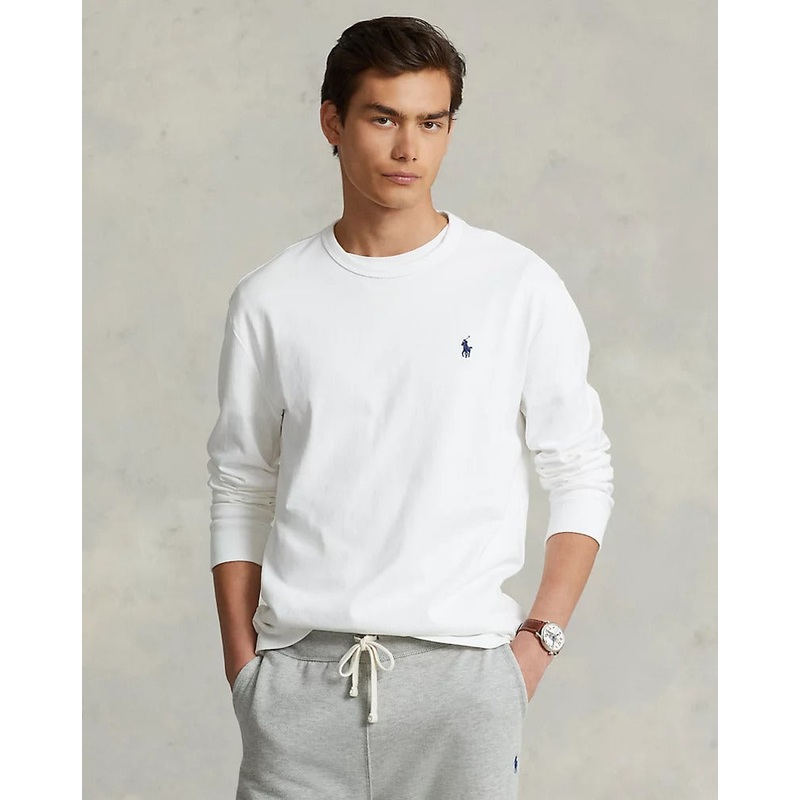 Polo Ralph Lauren Mens  fit Crewneck Sweatshirt Medium White Solid