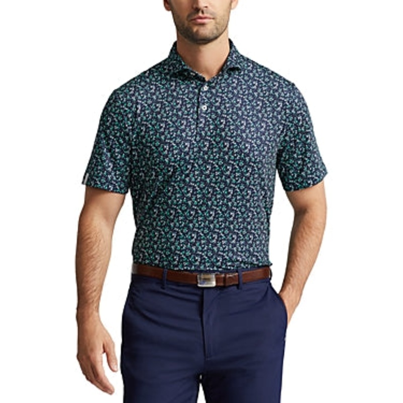 Ralph Lauren Rlx Stretch Printed Classic Fit Performance Polo Shirt Large