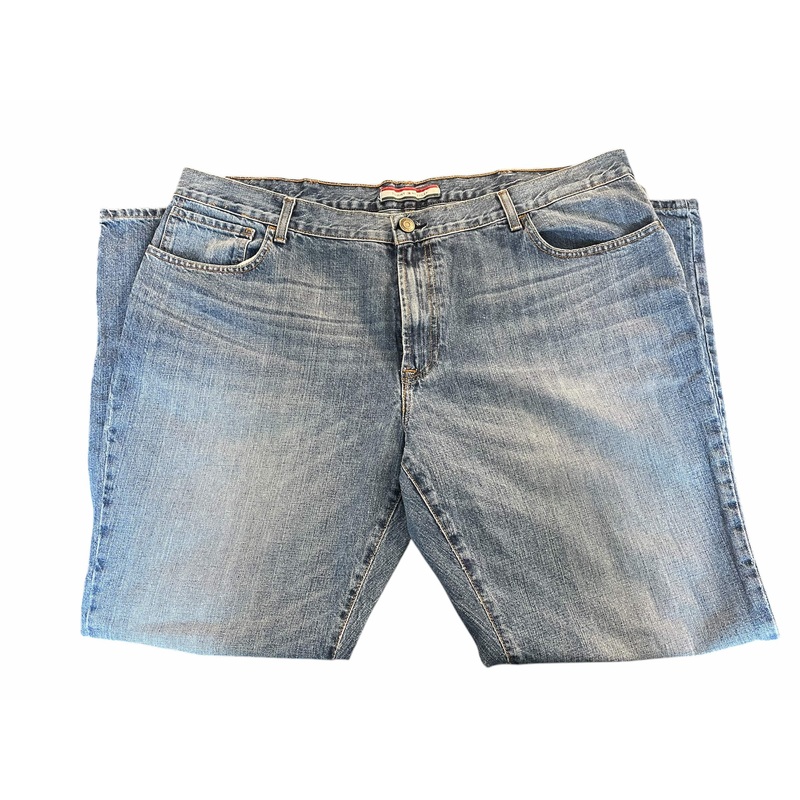 Tommy Hilfiger Men's Straight Fit Stretch Jeans Vintage Wash 42 x 30 Blue