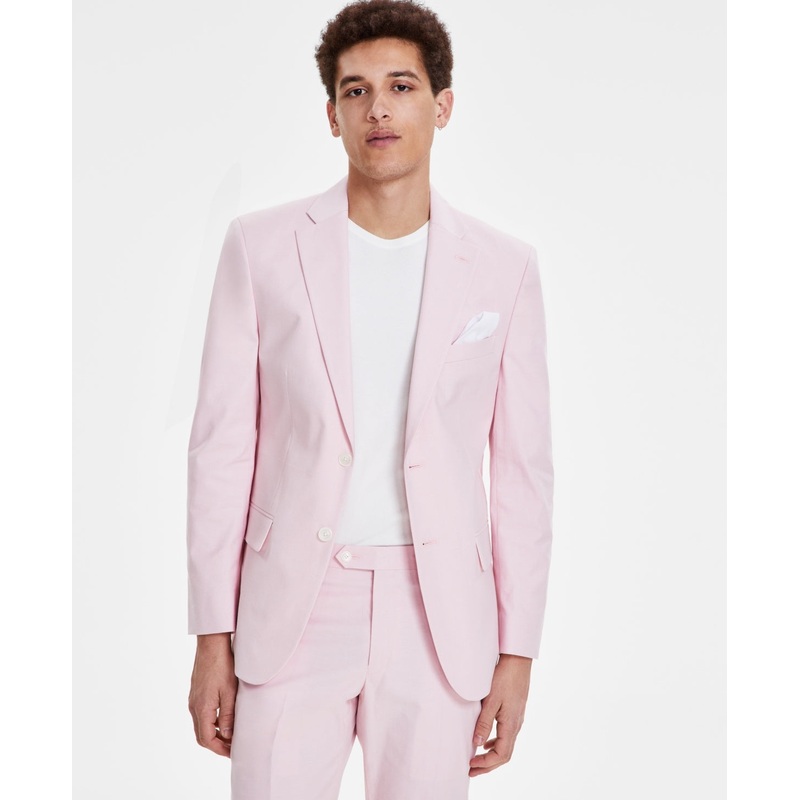 Tommy Hilfiger Mens Modern fit Sport Coat Blazer 38 R Pink Solid Stretch