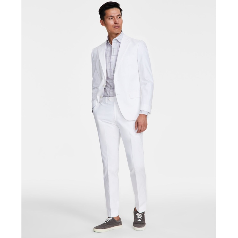 Tommy Hilfiger Mens Modern fit Suit Jacket Blazer 38 L White Solid Stretch