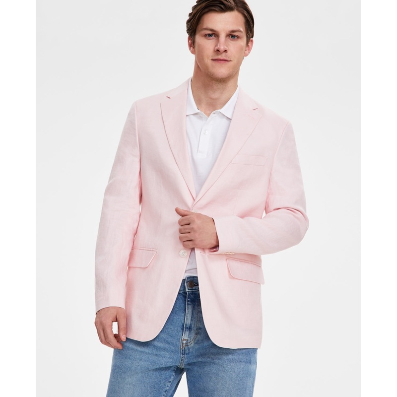 Tommy Hilfiger Mens Modern fit Suit Jacket Blazer 38 S Pink Solid