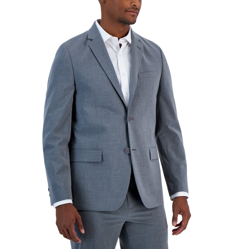 Vince Camuto Mens Regular fit Suit Jacket Blazer 43 R Grey Solid