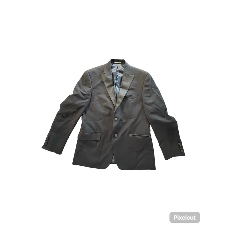 Alfani Mens Slim fit Suit Tuxedo Jacket Blazer 40 S Black Solid