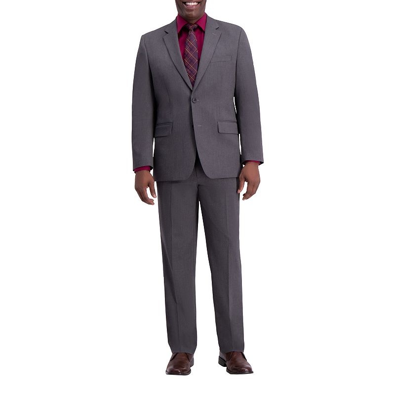 Haggar Mens Classic fit Suit Jacket Blazer 40 S Grey Solid Stretch