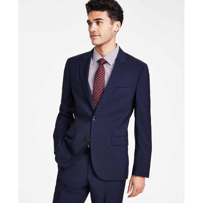 Hugo Boss Mens Slim fit Suit Jacket Blazer 44 R Blue Solid