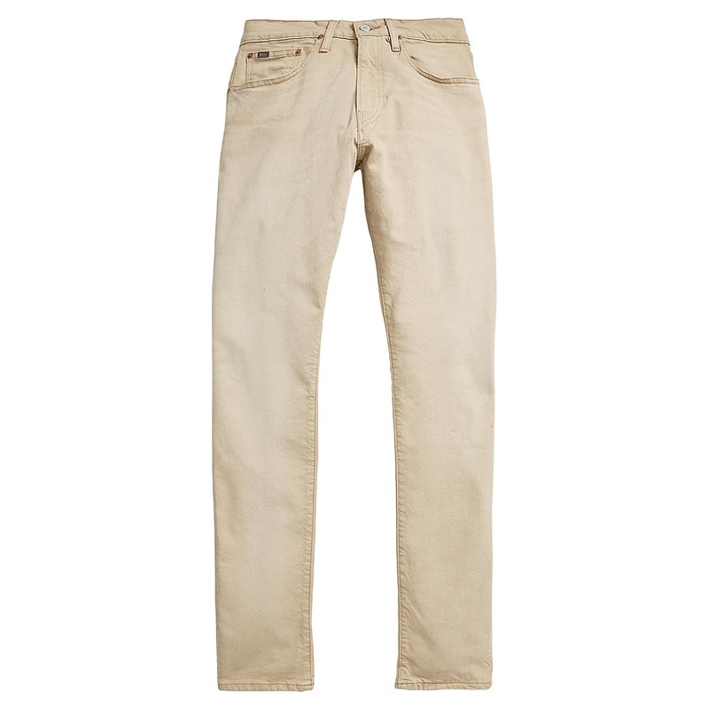 Polo Ralph Lauren Mens Slim fit Boating Jeans 38 / 32 Beige Solid Stretch