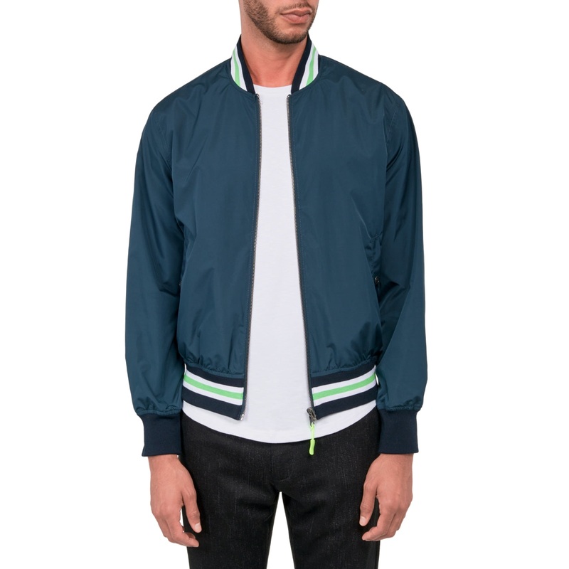 Society Of Threads Mens Classic fit Bomber Jacket Coat Small Blue Reversible