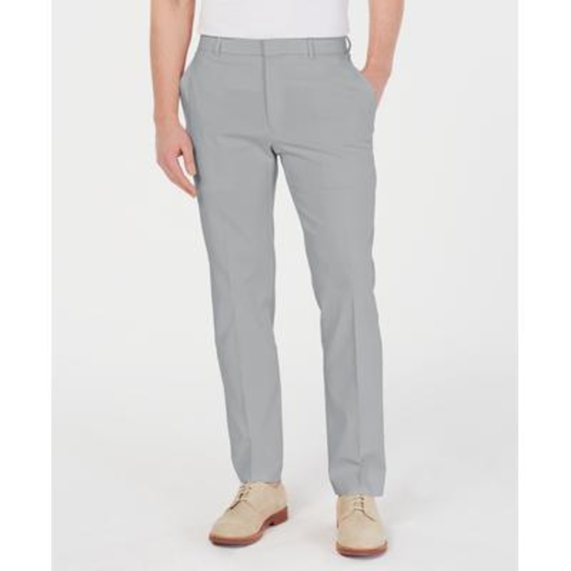 Tommy Hilfiger Mens Modern fit Dress Pants 38 / 32 Grey Solid Stretch