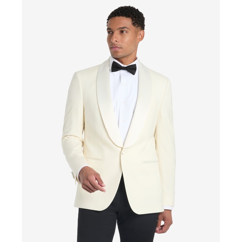 Tommy Hilfiger Mens Modern fit Tuxedo Jacket Blazer 44 R White Solid