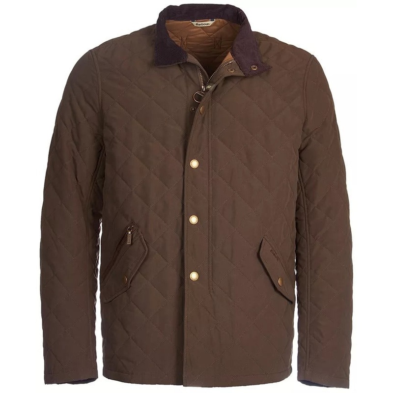 Barbour Men's Shoveler Quilted Jacket Medium Brown
