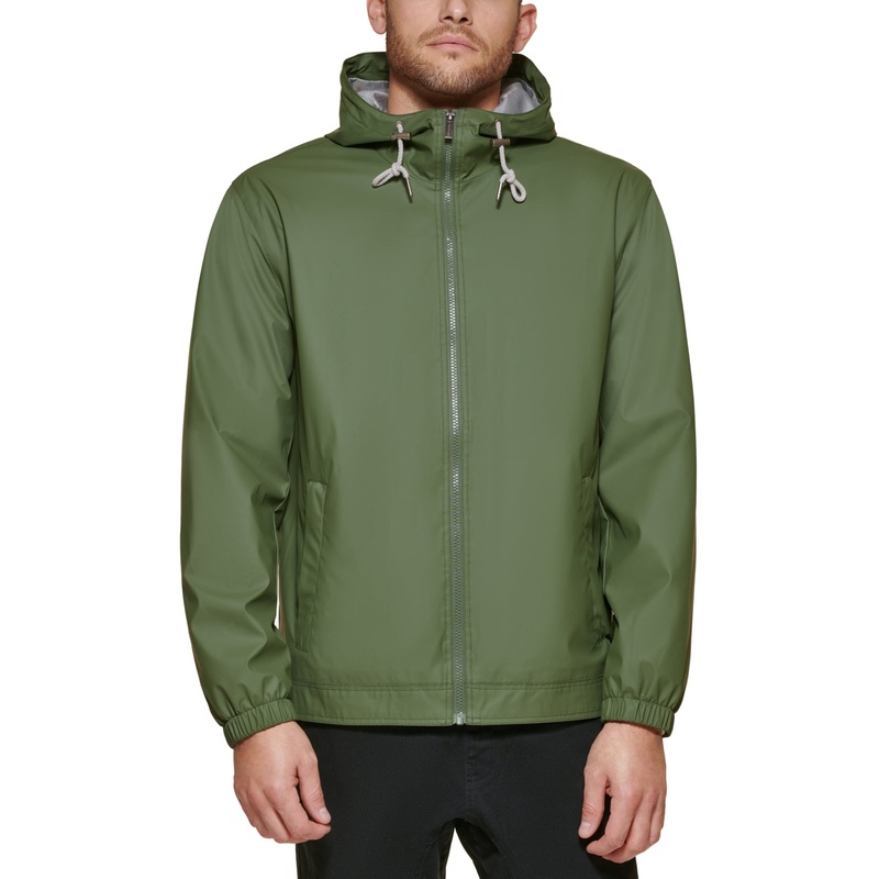 Club Room Mens Raincoat Jacket XXL Green Solid