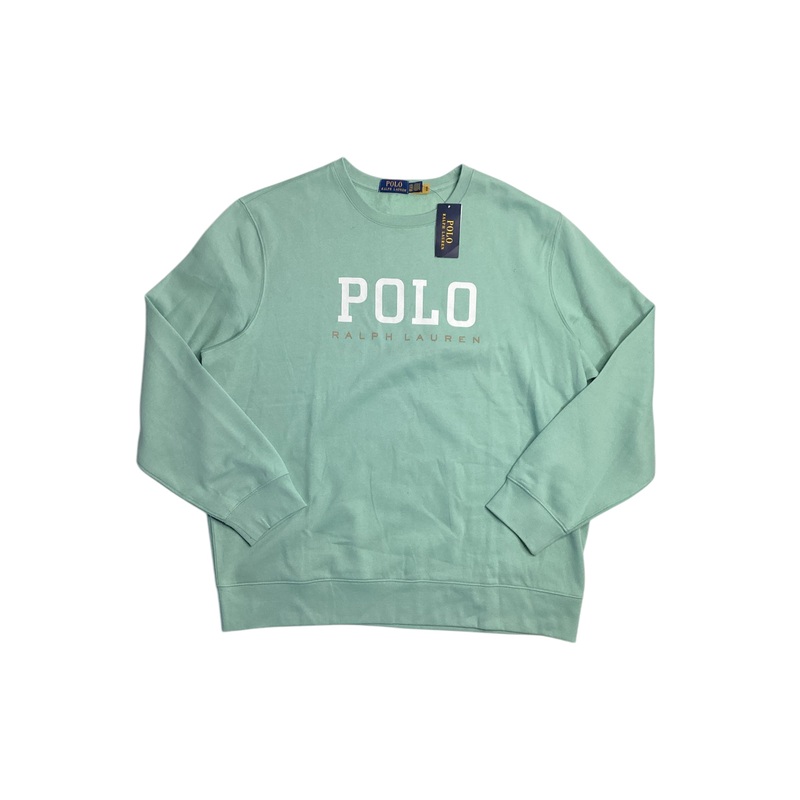 POLO Ralph Lauren Mens Regular fit Crewneck Sweatshirt Medium Green Solid