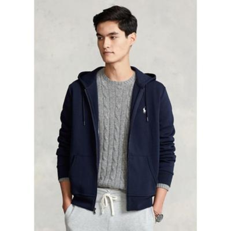 Polo Ralph Lauren Mens Regular fit Full Zip Hoodie Sweatshirt XL Blue Solid