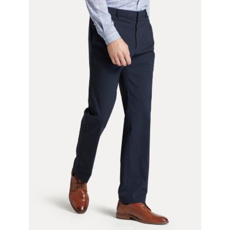 Tommy Hilfiger Mens Modern fit Dress Pants 34 / 32 Blue Solid Stretch