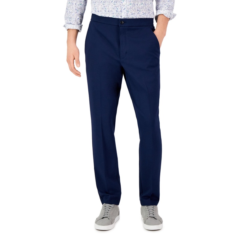 Alfani Mens Regular fit Dress Pants 38 / 32 Blue Solid