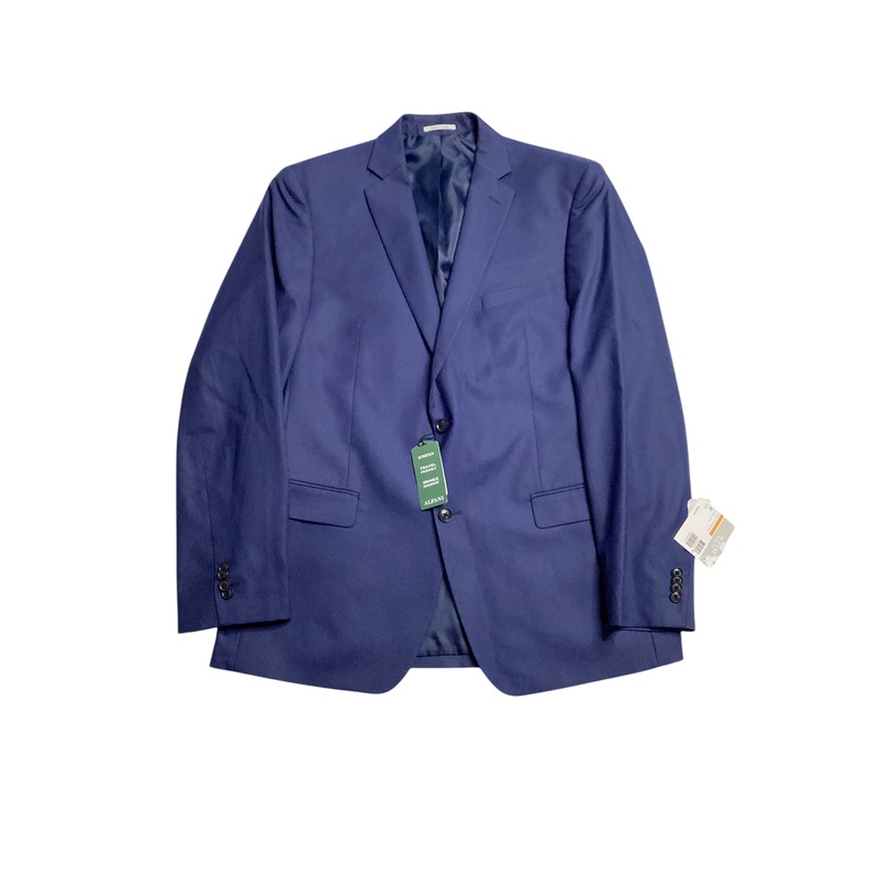 Alfani Mens Slim fit Suit Jacket Blazer 44 L Blue Solid Stretch