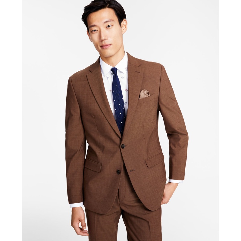 Bar III Men's Slim-Fit Brown Suit Jacket 38L US