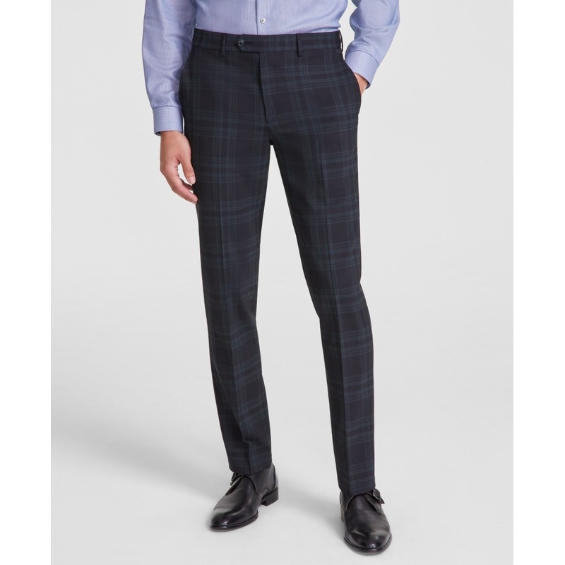 Bar Iii Mens Slim fit Dress Pants 32 / 30 Dark Green Solid Stretch