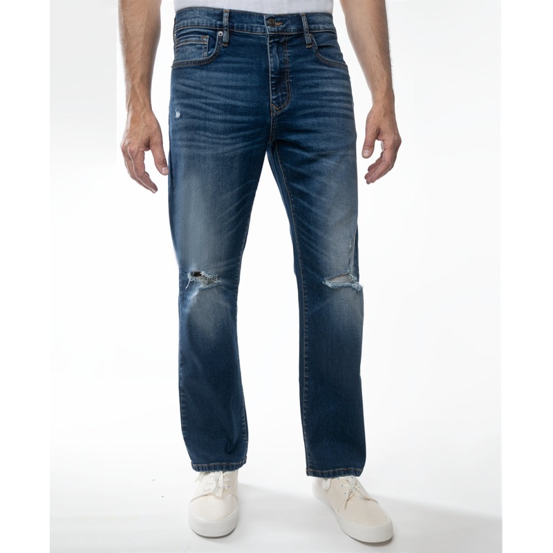 Lazer Mens Straight fit Denim Jeans 30 / 30 Blue Solid