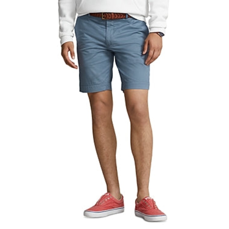 Polo Ralph Lauren Cotton Stretch Slim Fit 9.5 Chino Shorts Blue