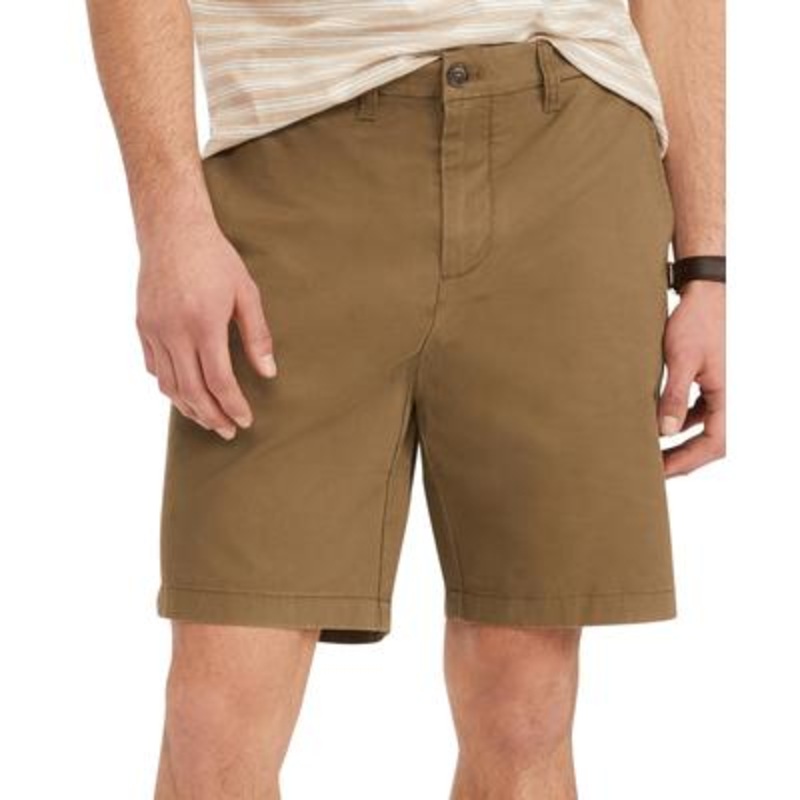 Tommy Hilfiger Mens Classic fit Casual Shorts 32 / 9" Brown Solid