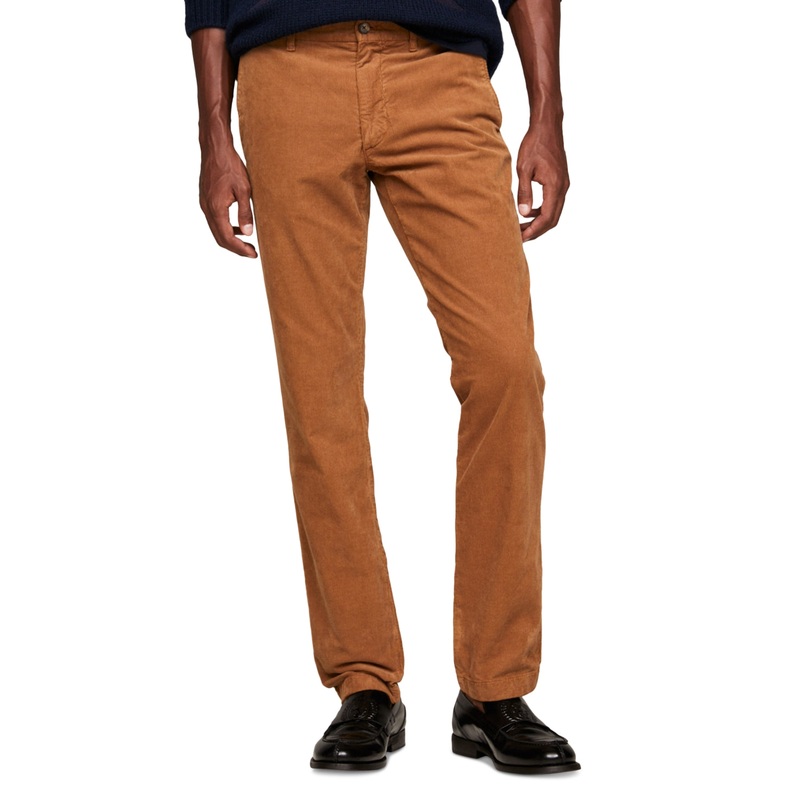 Tommy Hilfiger Mens Slim fit Chinos Corduroy Pants 40 / 30 Beige Solid Stretch