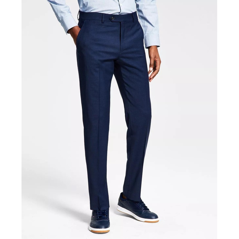 Tommy Hilfiger Modern Fit TH Flex Suit Dress Pants Blue 32 x 32 Flat Front