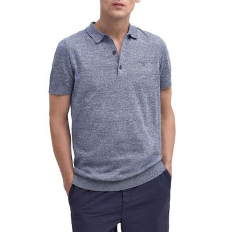 Barbour Mens Regular fit Short Sleeve Polo Shirt XL Blue