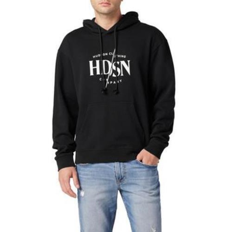 Hudson Men's Hoodie Sweatshirt Black Medium