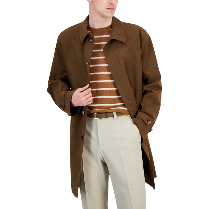 Lauren Ralph Lauren Mens Classic fit Overcoat Coat 42 L Brown Solid