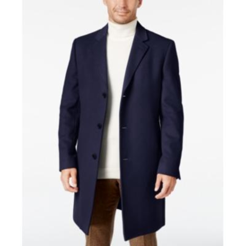 Lauren Ralph Lauren Mens Classic fit Overcoat Coat 42 R Blue Solid