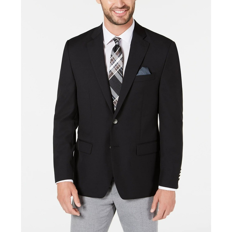 Lauren Ralph Lauren Mens Classic fit Sport Coat Blazer 56 L Black Solid