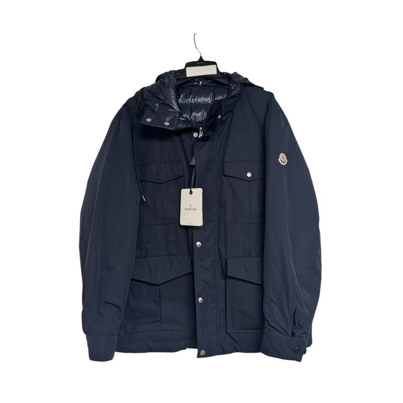 Moncler Isidore Mens Reversible Puffer Jacket Coat Size 4/ XL Dark Blue