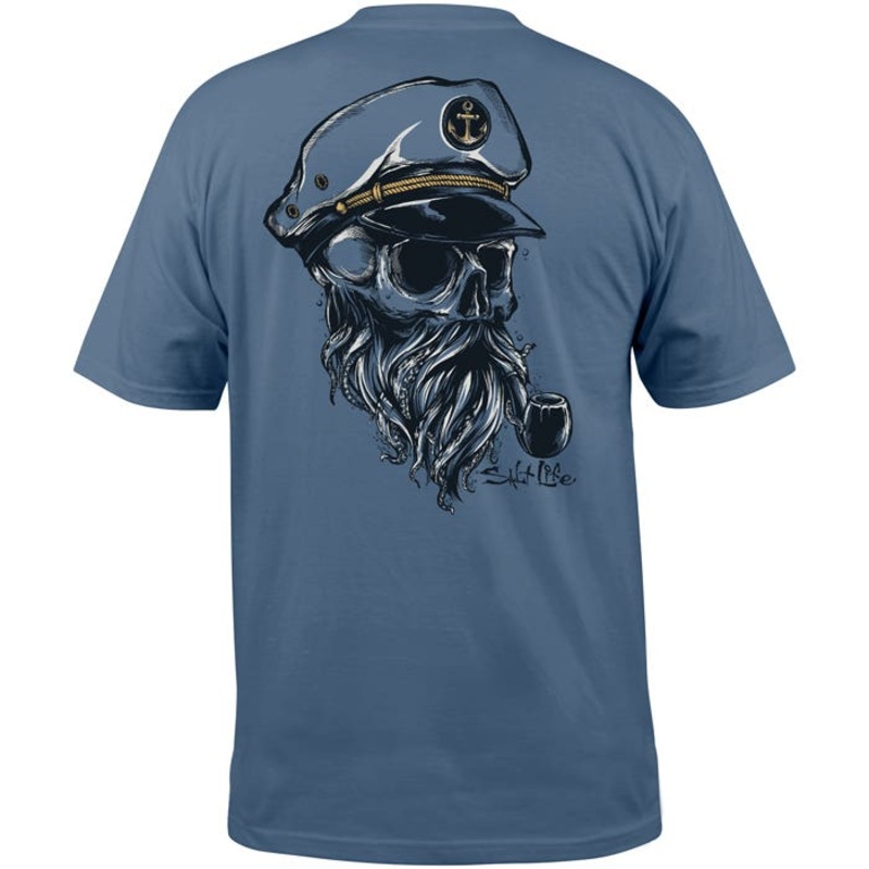 Salt Life Mens Regular fit Short Sleeve T-Shirt Shirt Large Blue
