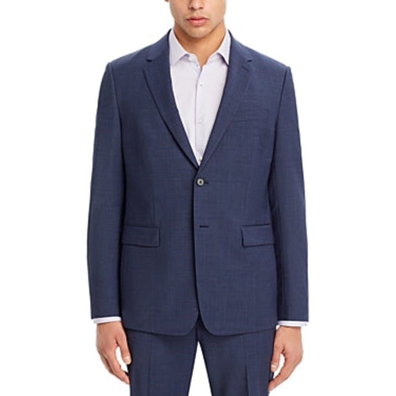Theory Chambers Houndstooth Slim Fit Suit Jacket 44R Navy Blue Sport Coat