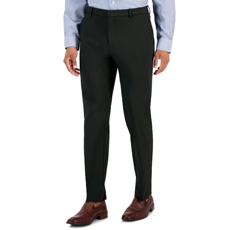 Tommy Hilfiger Mens Modern fit Dress Pants 42 / 30 Green Solid Stretch