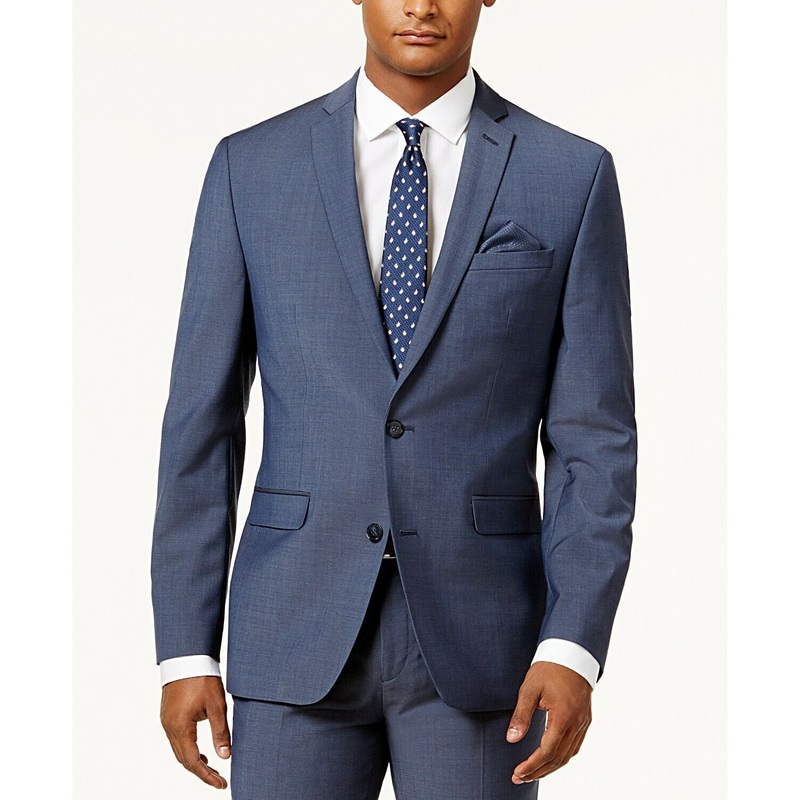 Bar III Men's Slim-Fit Active Stretch Suit Jacket 40R Blue Sport Coat