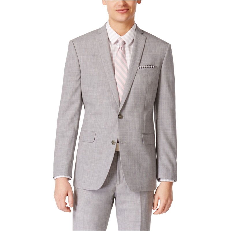 Bar III Men's Suit Jacket 44L Light Gray Slim Fit / 2 Button