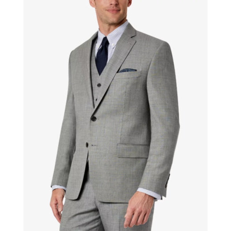 LAUREN RALPH LAUREN Men's Classic-Fit Wool Stretch Suit Jacket Light Grey 38R