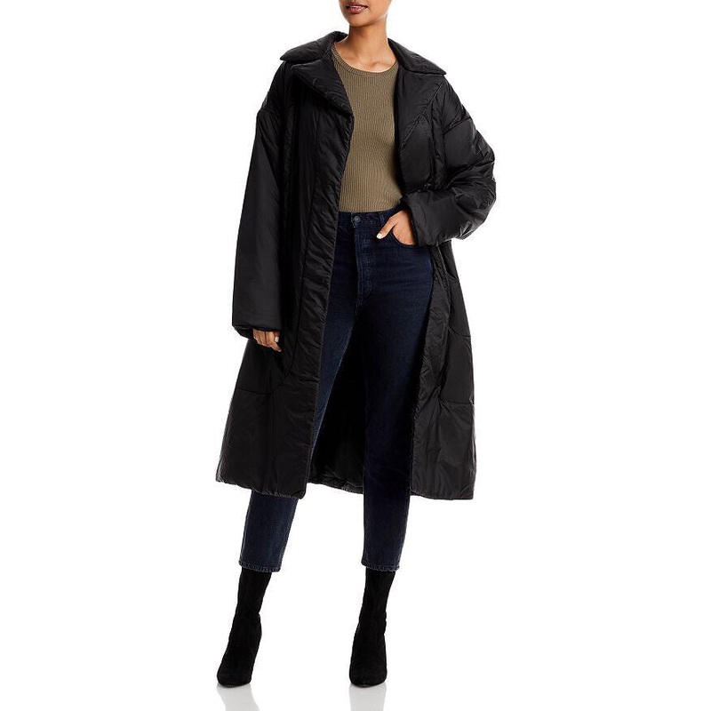 OOF WEAR Belted Puffer Coat Womens Black 40