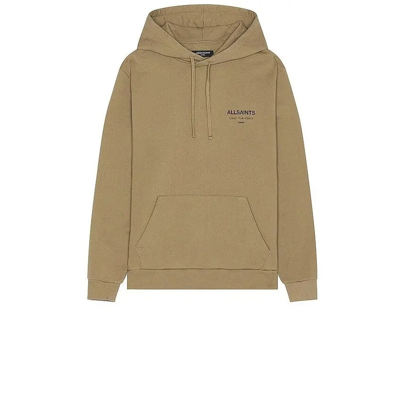 ALL SAINTS Mens Underground Hoodie Sweatshirt Medium Brown