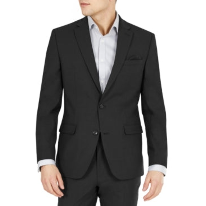 Bar Iii Mens Slim fit Suit Jacket Blazer 35 S Black