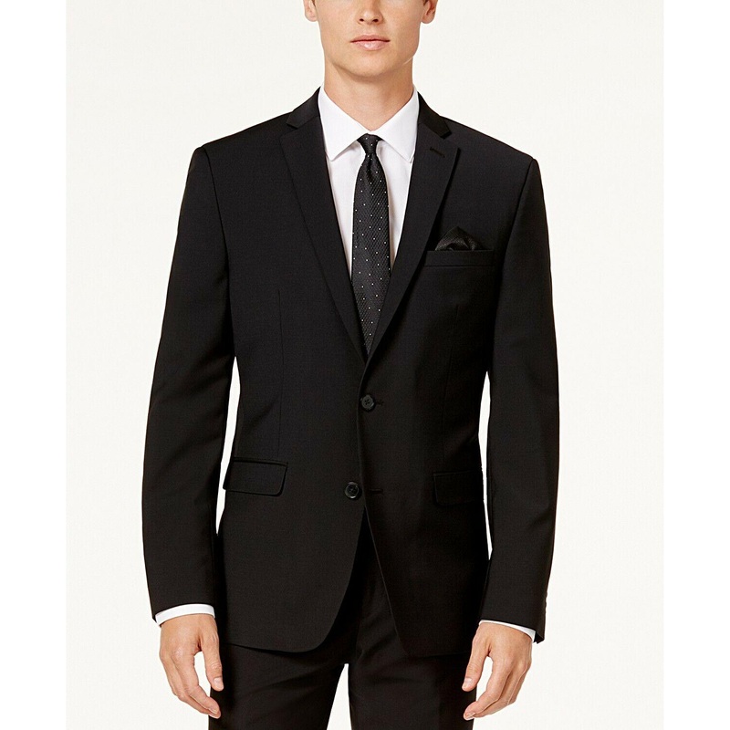Bar Iii Mens Slim fit Suit Jacket Blazer 42 R Black